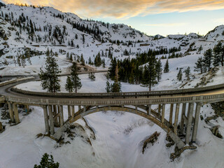 Sticker - bridge over the lake