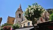 Clocher de l’église de San Giuseppe, Taormine, province de Messine, Sicile, Italie.
