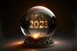 2023 New Year abstract crystal ball Wonder generative ai