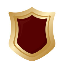 Wall Mural - golden shield icon