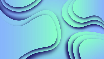 Wall Mural - abstract blue background with waves