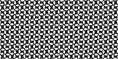 Poster - White seamless petals, stylish vector illustration. Identical mosaic elements similar to petals. For seamless print.
