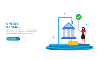 Wall Mural - mobile banking concept. transaction, currency, mobile wallet. vector illustration