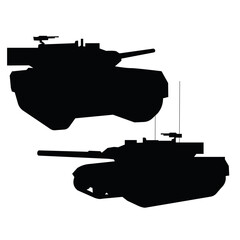 modern armored tank silhouette vector design