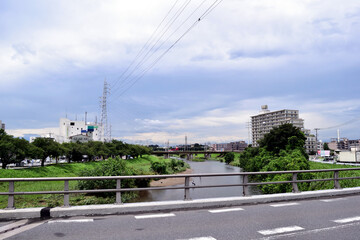 Wall Mural - 【埼玉県志木市】柳瀬川と富士見橋