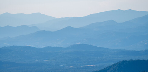 Beautiful scenic nature views at spokane mountain in washington state