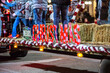 Small town Christmas parade street scenes