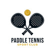 paddle tennis sport graphic template. paddle ball icon game tournament illustration.