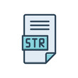 © WEBTECHOPS - Color illustration icon for str file