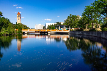 Wall Mural - spokane washington downtown in summer