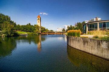 Wall Mural - spokane washington downtown in summer