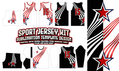 Wall Mural - America Jersey Design Sport Wear layout 298 for Soccer Football E-sport Basketball volleyball Badminton Futsal t-shirt