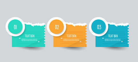 Poster - Text box design with note papers.