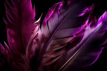 Aufkleber - Bird feather purple colored light. Beautiful background pattern texture for design. 