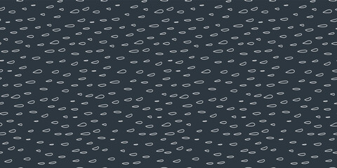 Leinwandbilder - Dashes running horizontally on a dark background. Print and stylish illustration. Seamless background with drops.