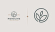© Guna Studio - Leaf Flower Tree monoline. Universal creative premium symbol. Vector sign icon logo template. Vector illustration