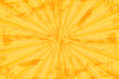 Yellow sunburst grunge rays background texture, vector illustration