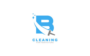 b logo cleaning services for branding company. housework template vector illustration for your brand