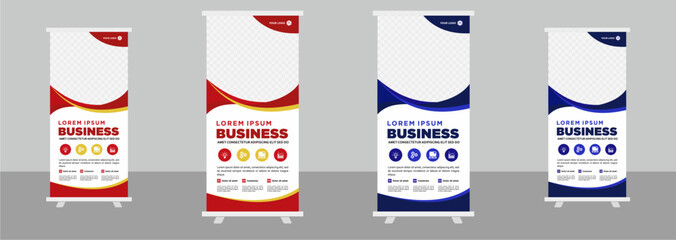 Roll up stand banner design template Corporate business 