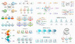 Big collection of business infographic  design template with options, steps or processes. Can be used for workflow layout, diagram, number options, web design  