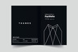© Anha - Building and Architecture Portfolio Template or Portfolio Brochure Cover Layout, Black & White Background