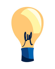 Sticker - flat light bulb