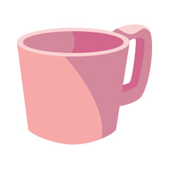 Sticker - flat pink coffee cup