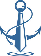 Anchor With Necktie And Pen