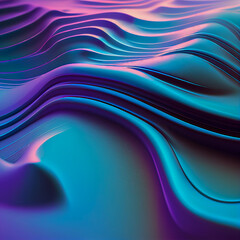 Wall Mural - abstract background with waves, generative ai illustration
