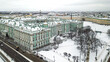 foto aérea de drone do Inverno em São Petersburgo na Russia
