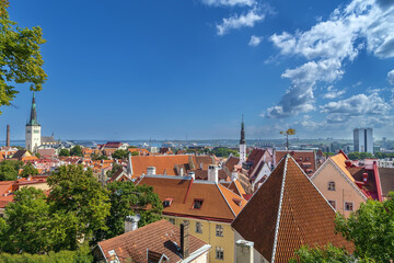Fototapete - View of Tallinn, Estonia