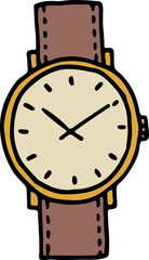 Wall Mural - vintage wrist watch icon. retro hand clock