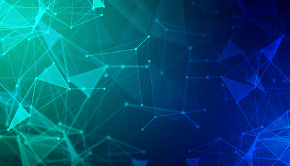 Digital technology banner green blue background concept, cyber technology circuit, abstract tech, innovation future data, internet network, Ai big data, futuristic wifi connection illustration concept