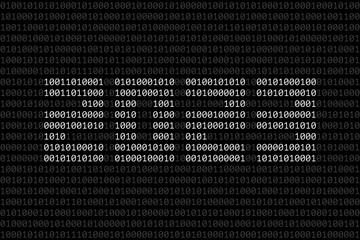Number 2023 composed from light 0 and 1 digits over binary code
