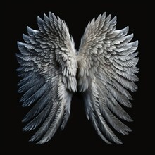  A White Wing With Black Background And A Black Background With A White Wing On It's Side And A Black Background With A White Wing On The Side.