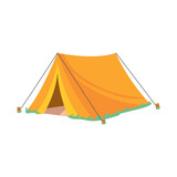 Fototapeta Zwierzęta - yellow camp tent