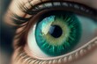 green eye iris closeup illustration