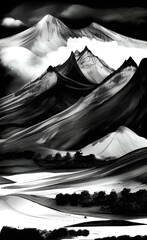 Wall Mural - mountains in the mountains