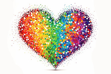 Canvas Print - Flying heart shaped sparkles