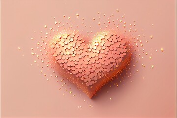 Sticker - Flying heart shaped sparkles