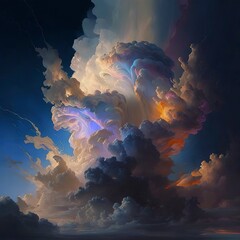 Wall Mural - Colorful cloudy sky