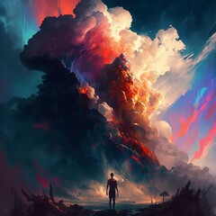 Wall Mural - Colorful cloudy sky