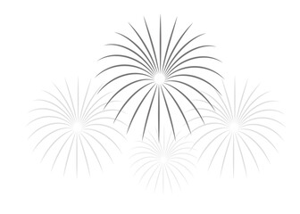 Poster - bursting Firework vector design. abstract sun rays and fireworks on a white background. 