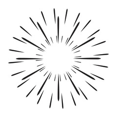 Poster - bursting Firework vector design. abstract sun rays and fireworks on a white background. 