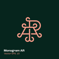 Wall Mural - Monogram Logo AR