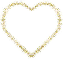 Gold Heart Glitter Frames