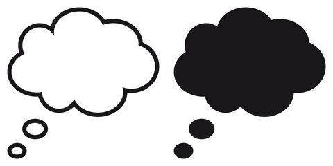 ofvs283 OutlineFilledVectorSign ofvs - speech bubble vector icon . thinking . isolated transparent . black outline and filled version . AI 10 / EPS 10 / PNG . g11623