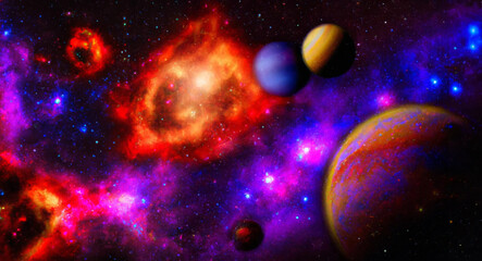 space- galaxy background-illustration, generative ai.