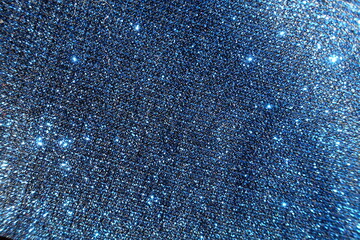 Wall Mural - Top view of shiny electric blue lurex fabric
