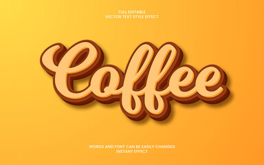 Wall Mural - Coffee Text Effect